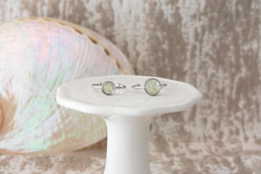 Crushed Shell Ring in Silver