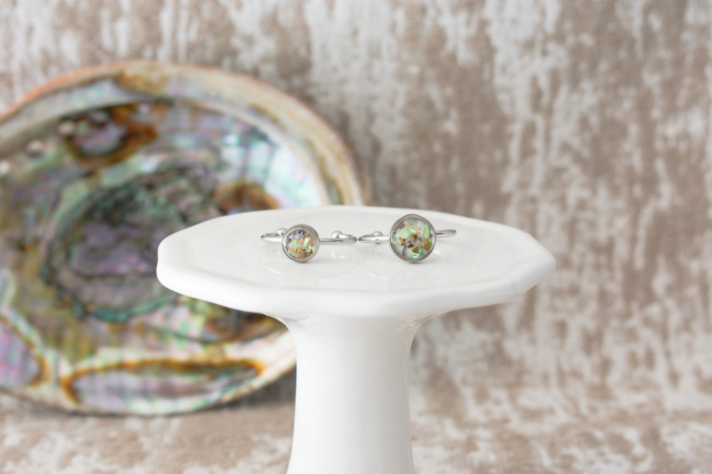 Crushed Shell Ring in Silver