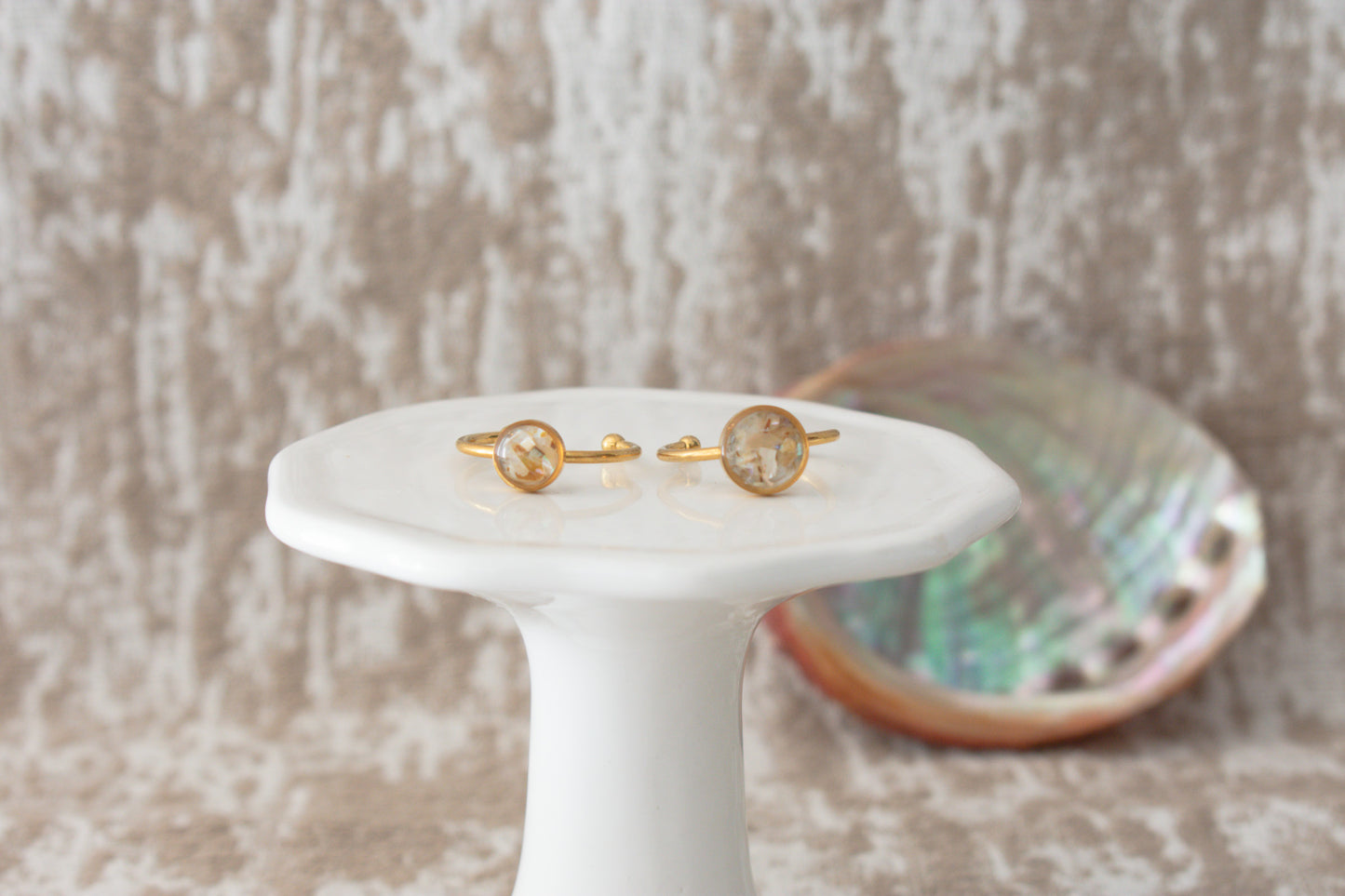 Crushed Shell Ring in Gold