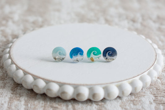Mini Wave Stud Earrings