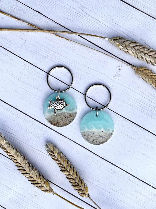 Light Blue Wave Keychain