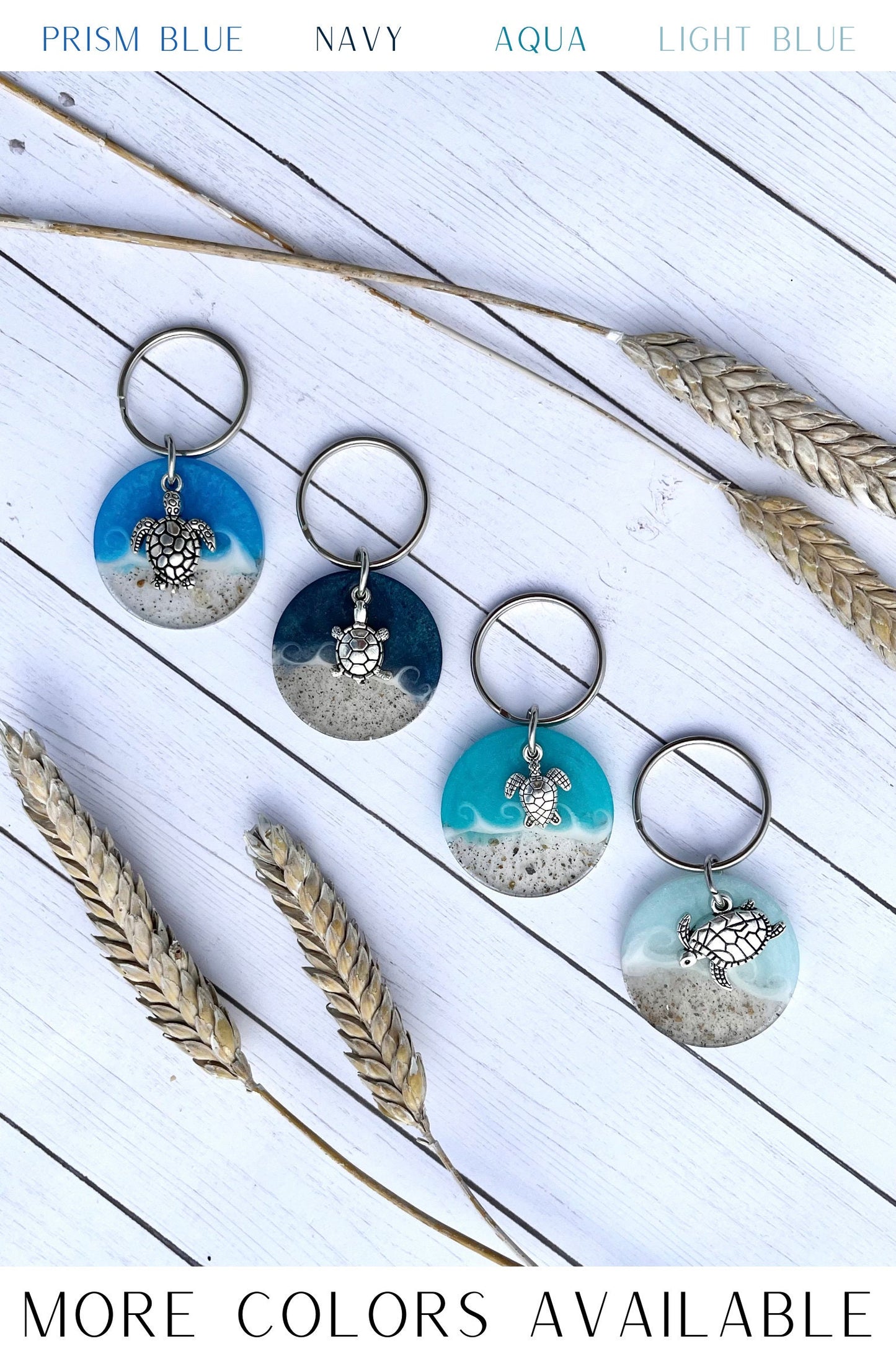 Navy Wave Keychain