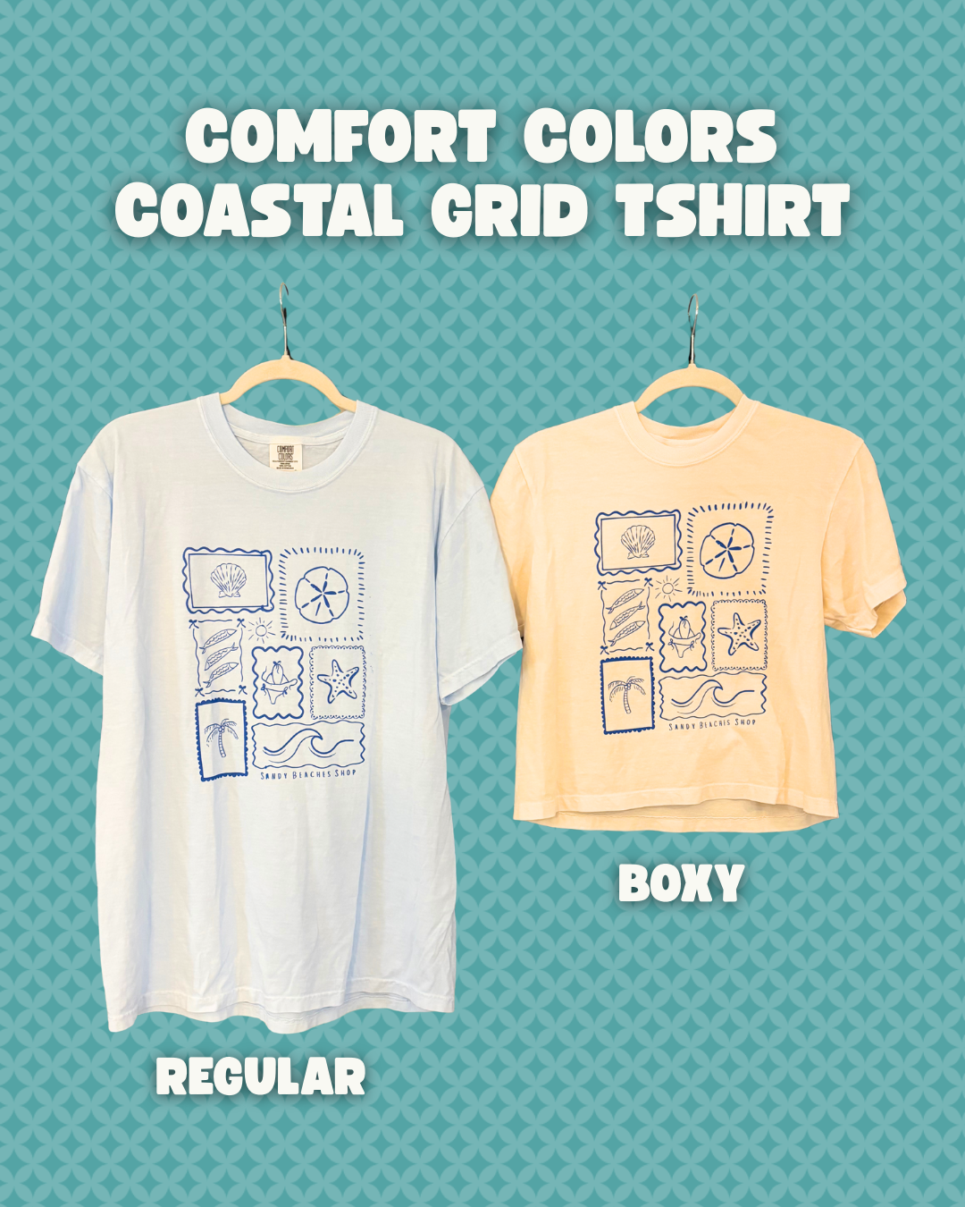 Coastal Grid TShirt (Quick Ship)