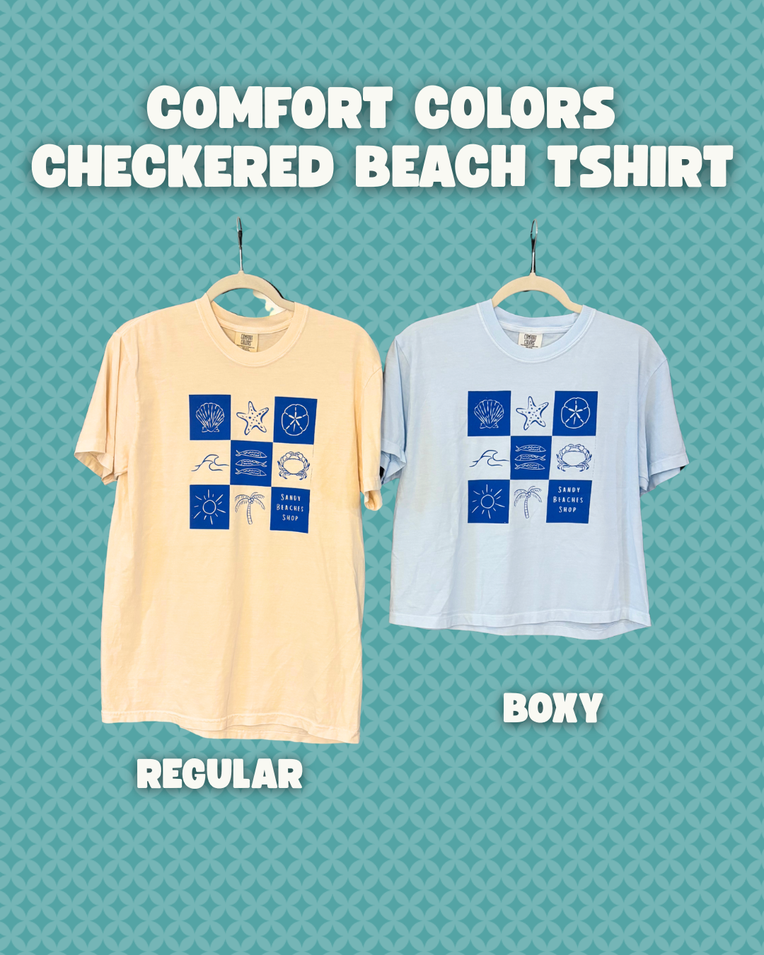 Checkered Beach TShirt (Quick Ship)