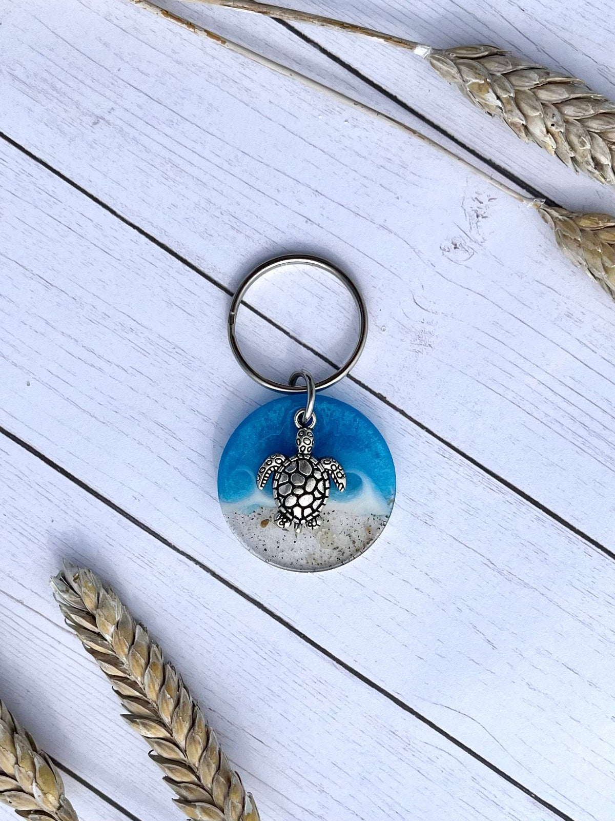 Wave Key Chain Prism Blue Wave Keychain – Sandy Beaches Shop
